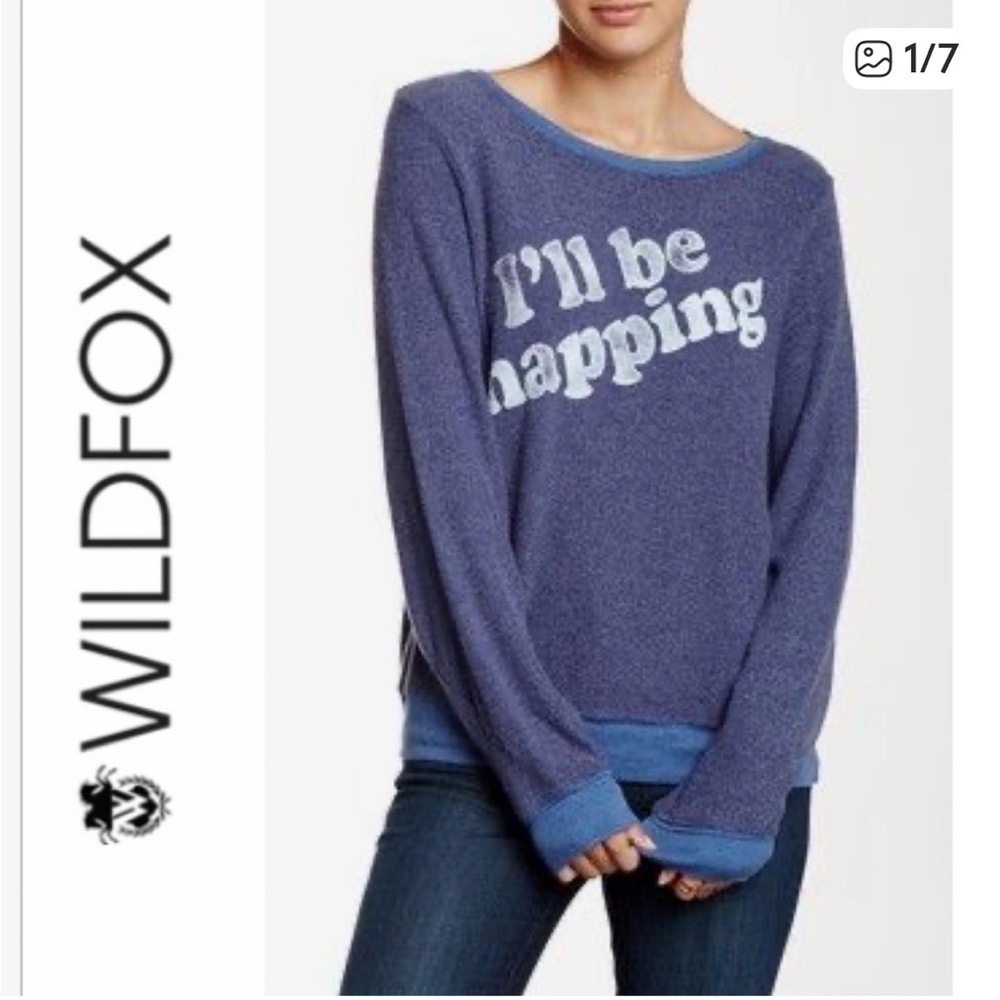 Wildfox Graphic Blue Sweatshirt